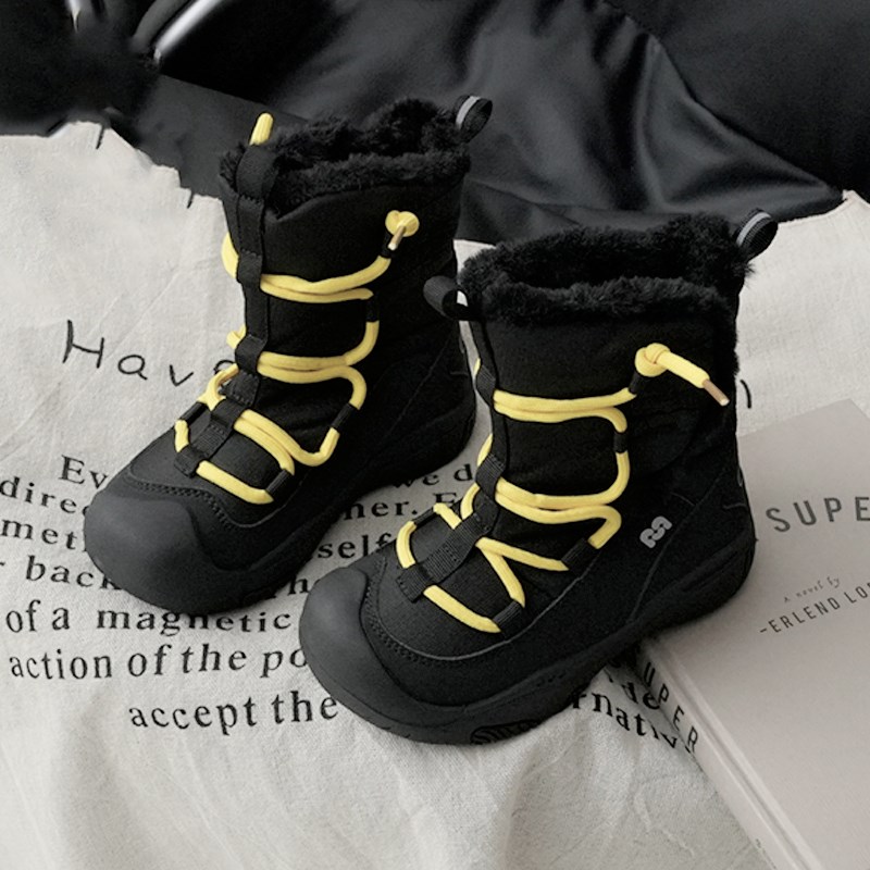 防水防滑机能靴户外徒步加厚儿童雪地靴2024新款冬季保暖滑雪棉鞋