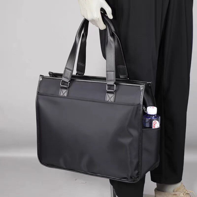 正宗的轻豪华牛津布公文包商务轻量级手提包斜挎包帆布男包电脑包