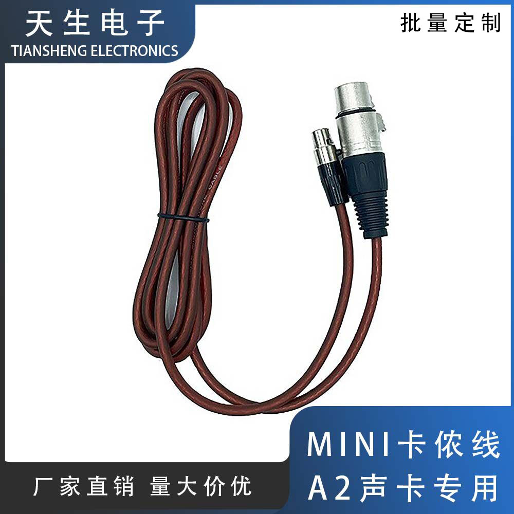 A2声卡专用 mini迷你卡农线材