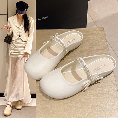 2025新款复古小方头包头拖