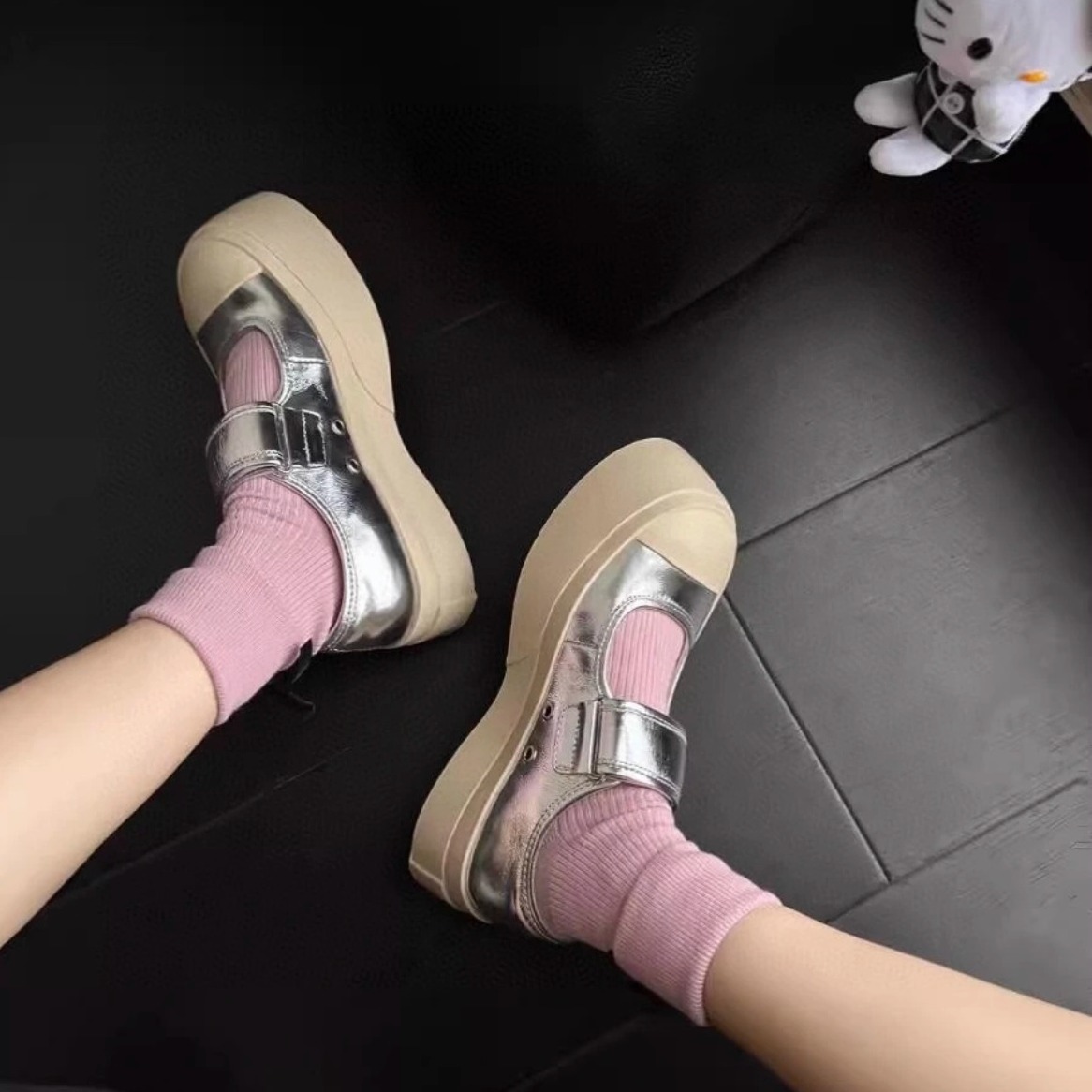 赵露思同款玛丽珍鞋女