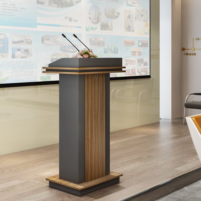 简约演讲台办公学校教师讲台酒店前台接待台迎宾桌主持台咨询台