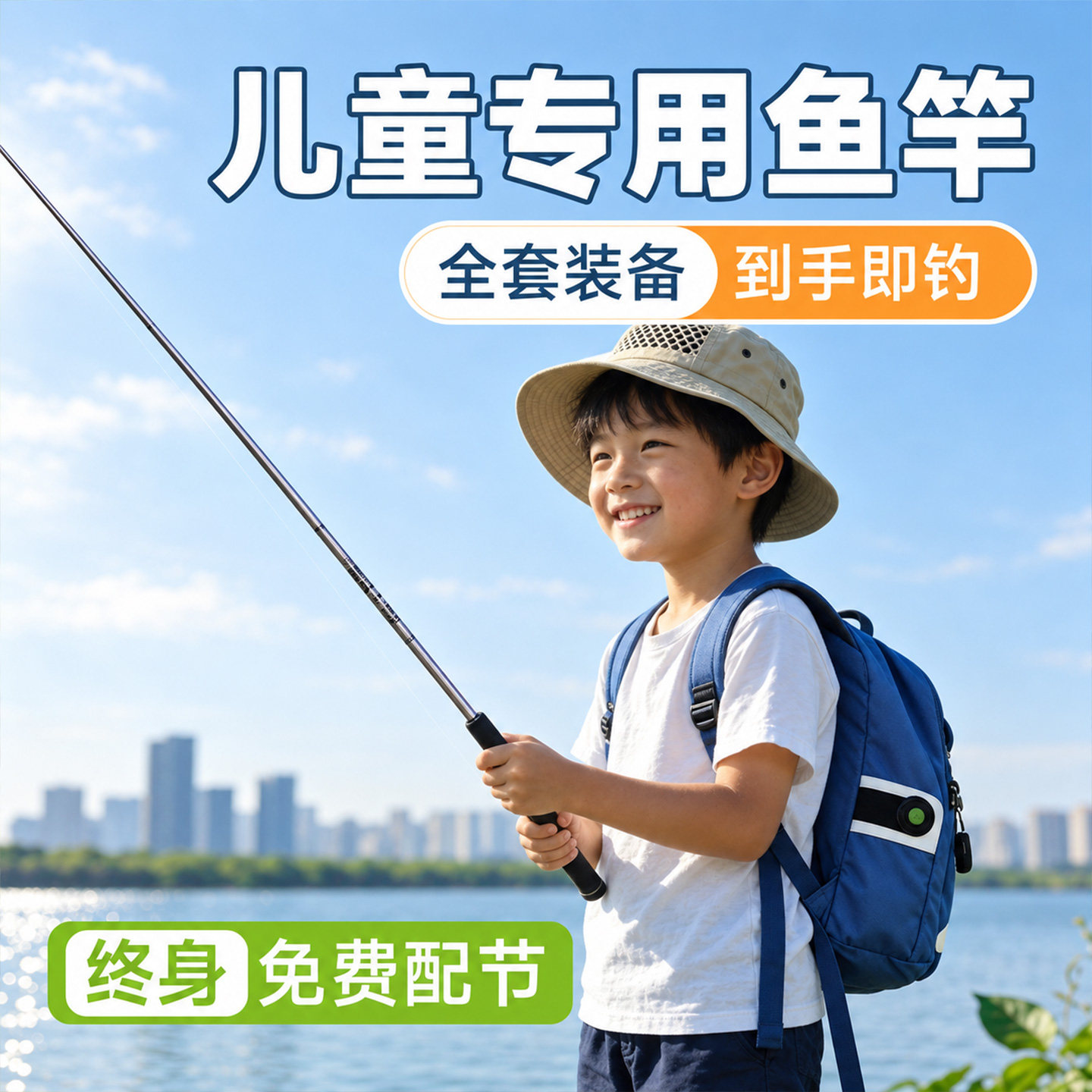 儿童钓鱼竿全套新手入门
