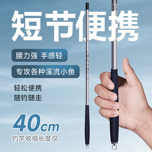 小物钓鱼竿溪流竿超轻超细短节小鱼竿微物儿童鱼竿新手初学者套装