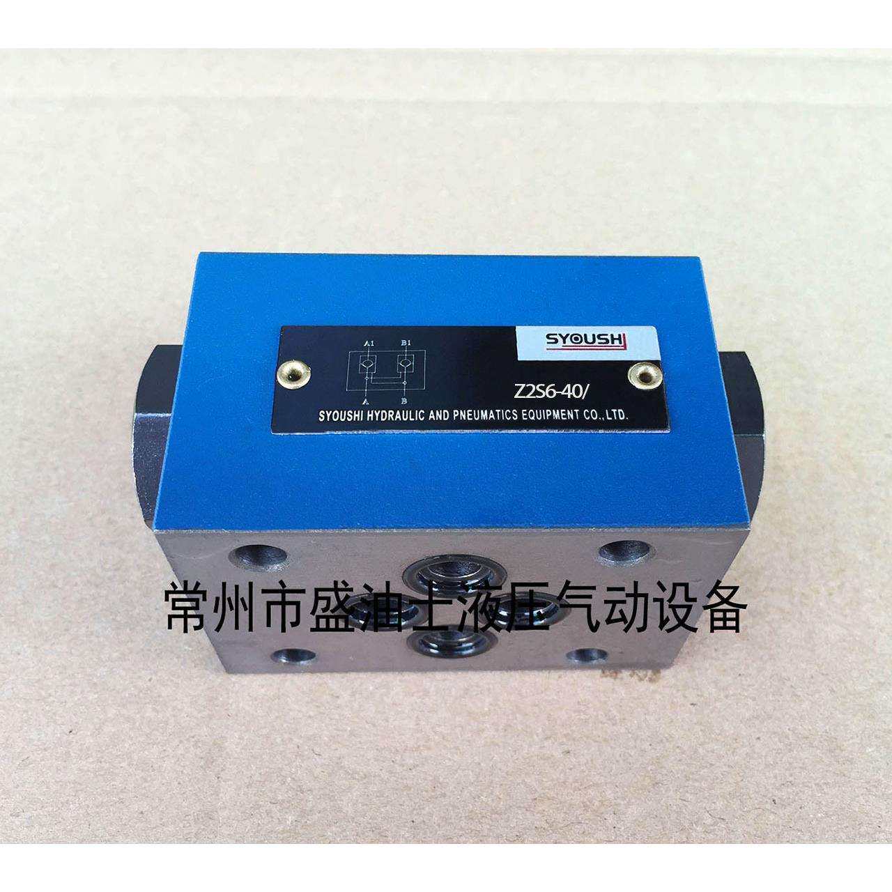 SYOUSHI液压液控单向阀Z2S6-40BZ2S6B-40B现货保压阀质保一年