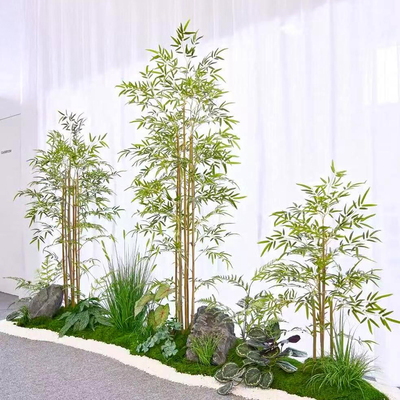 仿真竹子装饰造景假竹子仿真植物竹叶装饰隔断挡墙室外仿生竹子