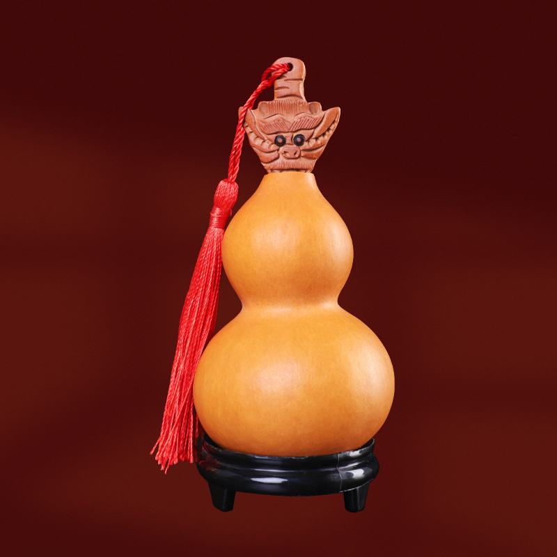 养剑葫芦摆件天然精品剑来姜壶小手捻开口手把件桃木剑挂件工艺品