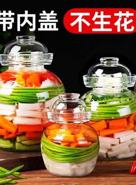 泡菜坛子家用玻璃腌菜罐酸菜缸大号老式食品密封四川咸菜泡菜罐子