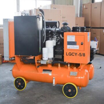 开山柴油移动螺杆机LGCY5-8柴移动力空压机5立方压机40CKY