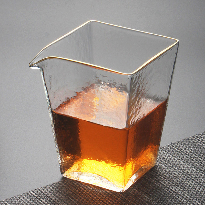 高硼硅耐热锤纹玻璃公道杯功夫茶具四方形公杯创意茶海品茗分茶器,餐饮具,公道杯,淘宝优惠券,粉丝福利购,淘宝优惠卷