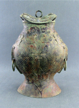 仿古青铜器鱼纹瓶工艺礼品摆饰艺术礼品家居摆饰博古架装饰别墅办