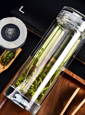 十二生肖双层玻璃水晶杯商务个性送礼品高端专属泡茶杯男式水杯子