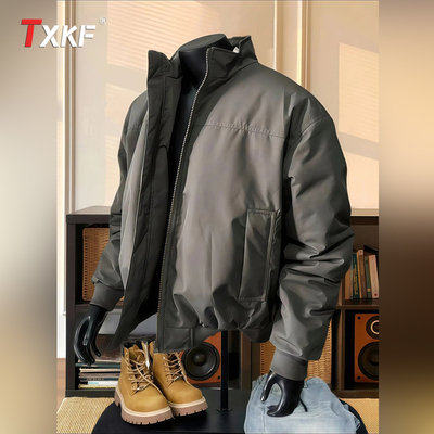 美式飞行员夹克棉服男士2025新款秋冬季防水加厚工装立领外套男款