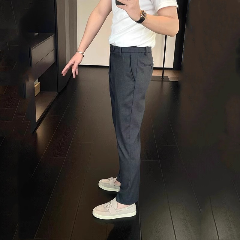 高端商务休闲西裤男士2026新款夏季薄款男裤通勤直筒西装裤子男款
