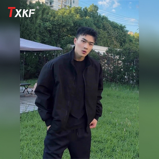 潮牌哈灵顿立领飞行夹克棉服2025新款春秋冬季三防冲锋衣外套男款