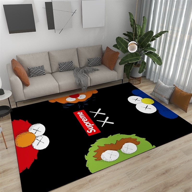 客厅地毯茶几毯潮牌kaws卧室满铺床边地垫家用榻榻米衣帽间可定做