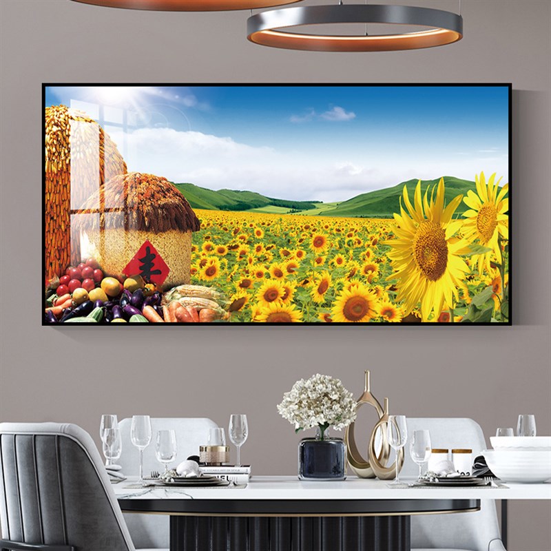 丰收挂画 餐厅背景墙客厅沙发墙壁画 五谷丰登装饰画