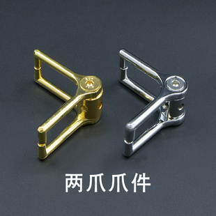 不锈钢水晶挂玻璃砖挂专用四爪固定扣配件隔断屏风金色银色电镀