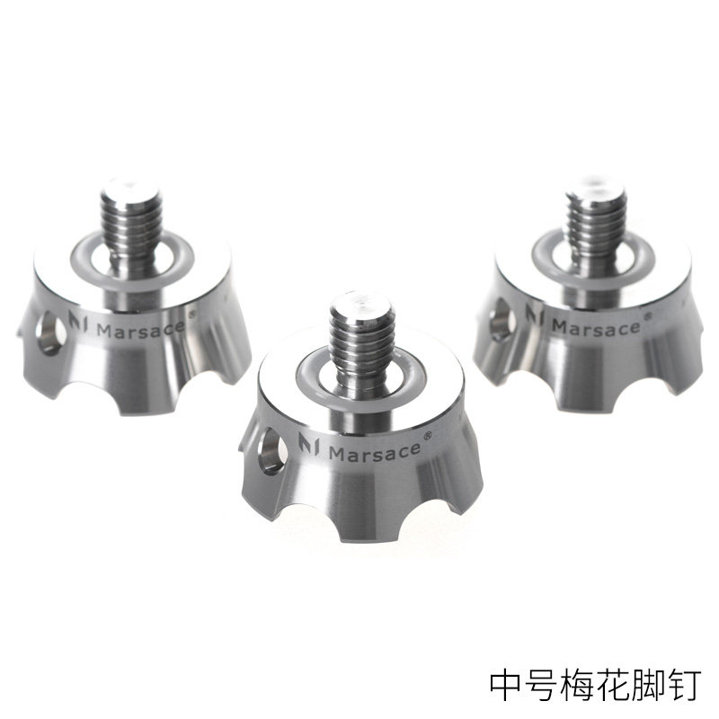 马小路Marsace 不锈钢梅花脚钉长钉吸盘脚钉 3/8螺纹接口