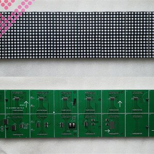 F5.0雷射64*16点单元板P7.62室内单双色红绿4*1字LED模组488*122