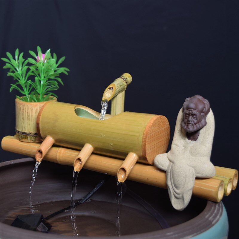 鱼缸循环流水摆件带过滤制氧竹子流水招财陶瓷缸水池造景养鱼增氧,家居饰品,装饰摆件,淘宝优惠券,粉丝福利购,淘宝优惠卷