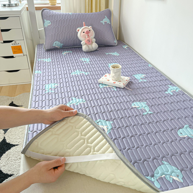 夏季大学生宿舍冰丝乳胶凉席寝室上下铺单人空调软席子凉感丝床垫