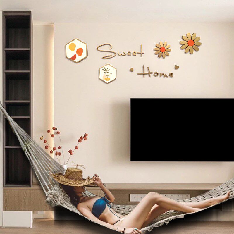 卧室背景墙面装饰品3d立体字母墙贴客厅英文甜蜜之家卧室文字贴画