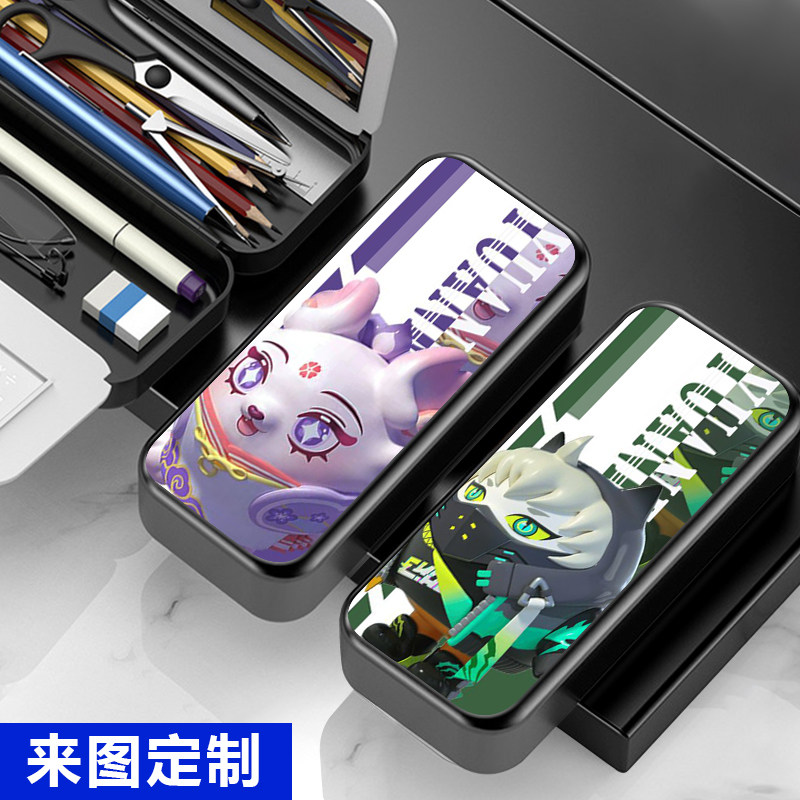 学生男女孩1-6年级塑料铅笔盒幼儿园多功能卡通8岁文具盒蛋仔派对