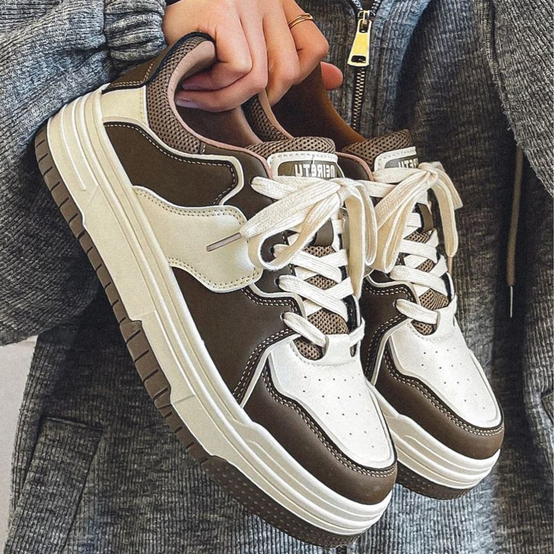 莆田男鞋2025新款夏季透气百搭小白潮鞋厚底增高休闲运动德训板鞋
