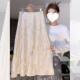 法式 轻奢复古百搭半身裙2025年春新款 气质重工提花遮胯A字裙子女