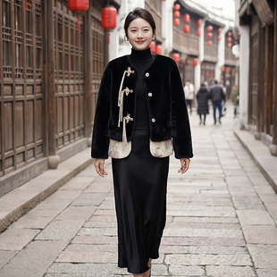 新中式禅意女装改良版旗袍连衣裙国风成人汉服两件套2025新款冬季