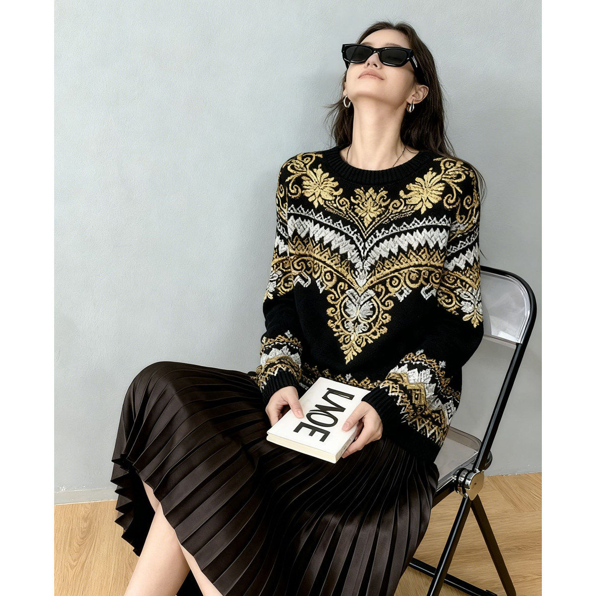 春秋季新款独特漂亮高级感chic日系温柔风宽松慵懒软糯毛衣女,女装/女士精品,大码内搭,淘宝优惠券,粉丝福利购,淘宝优惠卷