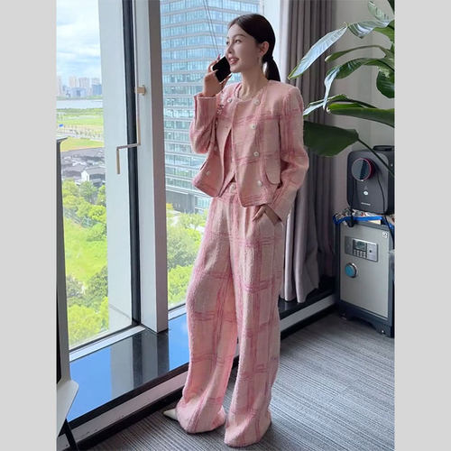 清冷感气质上衣裤子两件套装女