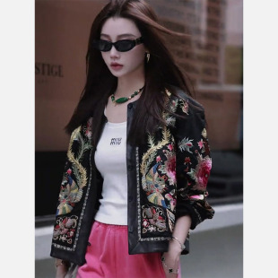 刺绣外套女2025新款 国风盘扣唐装 女装 高级感独特超好看上衣新中式