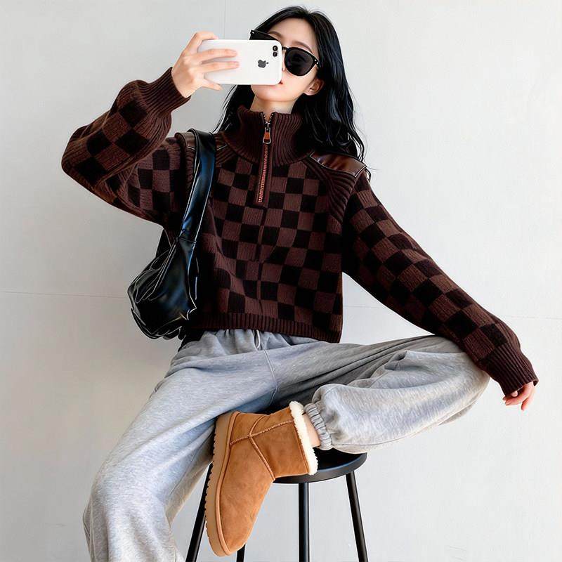 设计感慵懒高级感针织毛衣女款2026春秋新款爆款可外穿内搭上衣女,女装/女士精品,大码内搭,淘宝优惠券,粉丝福利购,淘宝优惠卷