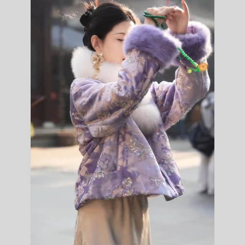 高级感新中式国风外套女唐装棉服