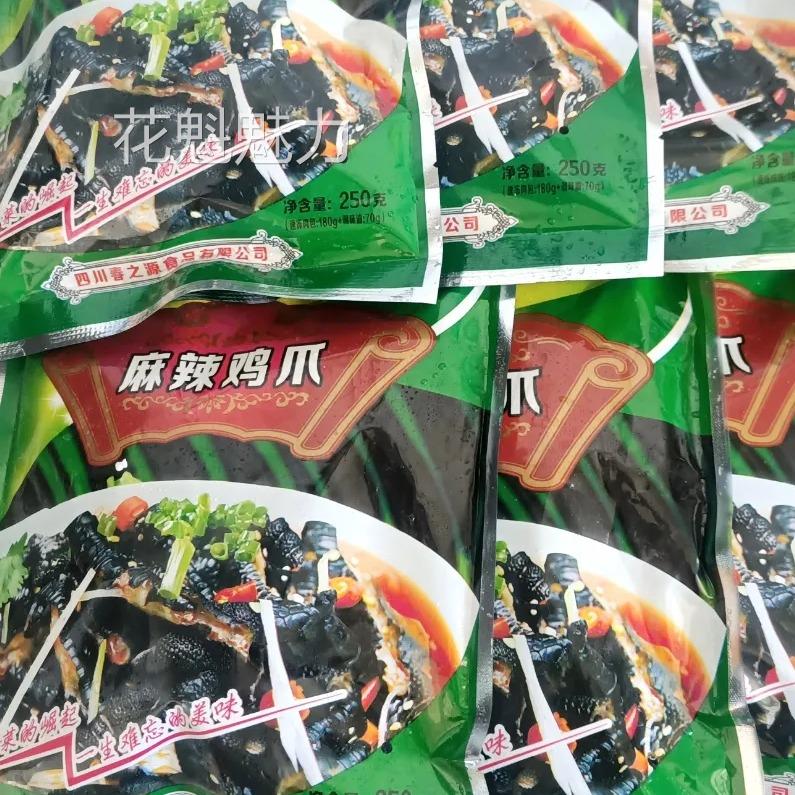 凉菜麻辣去骨乌鸡爪红油无骨凤爪四川春之源脱骨鸡脚开袋即食小吃