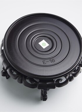 防水花盆鱼缸底座圆形塑料底托A花瓶奇石工艺品摆件古典花架托盘