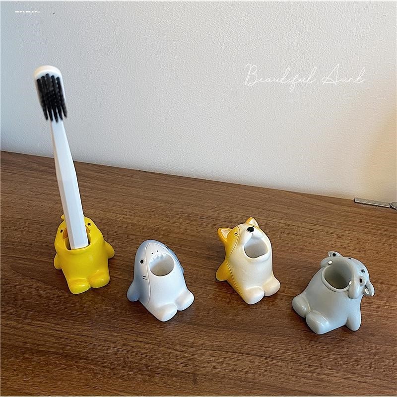 韩国卡通牙刷架吸壁式可爱儿童免打孔创意卫生间浴室情侣置物架子
