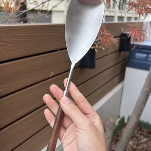 轻奢胡桃木 304不锈钢锅铲料理铲米饭铲分餐勺公用勺炒菜搅拌