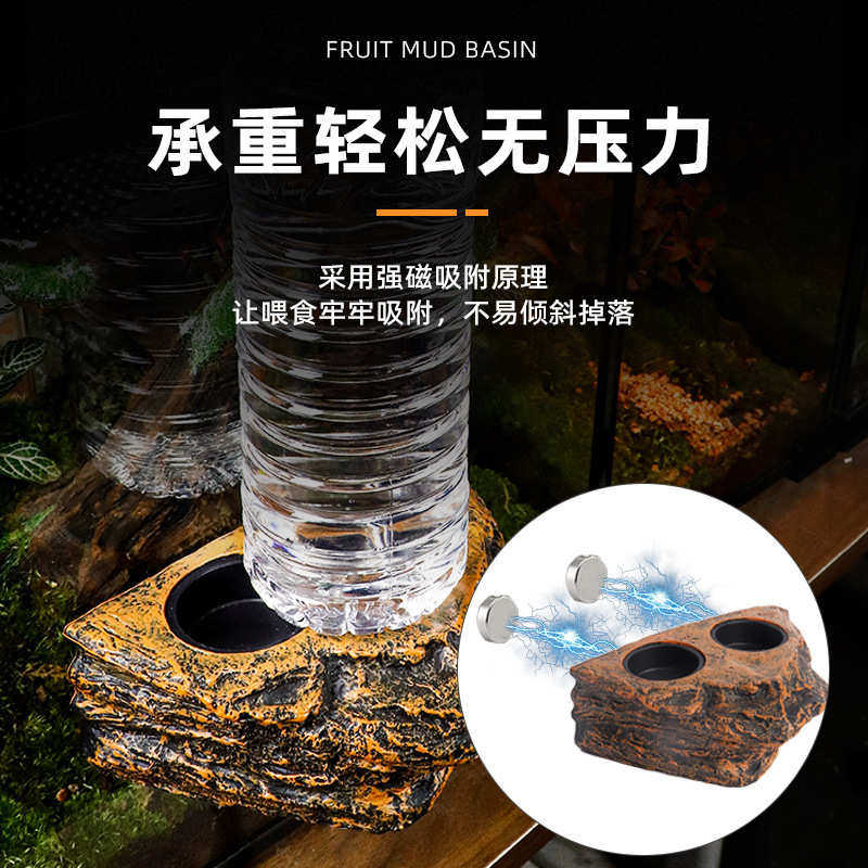 爬宠悬挂式磁吸睫角巨人守宫果泥食盆水盆树栖树脂喂食碗仿真岩石,宠物/宠物食品及用品,爬宠清洁及日用品,淘宝优惠券,粉丝福利购,淘宝优惠卷