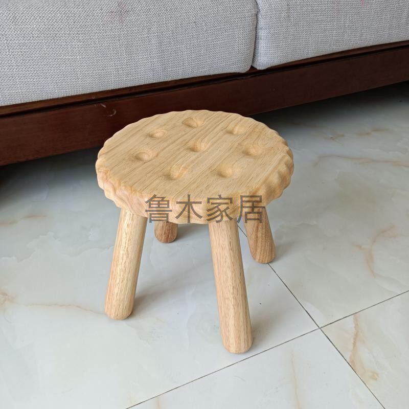 实木饼干凳创意可爱宝宝小板凳家用客厅J矮凳大人换鞋凳儿童小凳