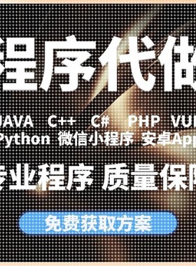 代编代做C++C语言Java代码python接单c#.net程序编写爬虫程序设计