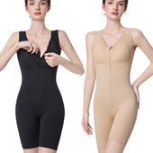 蕾丝强压赫赫拉链排扣塑形显瘦美体束身瘦身收腹提臀连体塑身衣