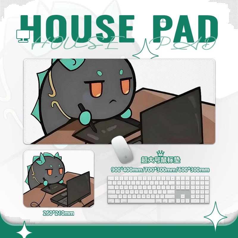 明日方舟打工小龙滑鼠垫可爱锁边防滑宿舍办公室家用电脑桌垫大号