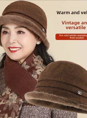 帽子秋冬渔夫帽羊毛羊毛衬到Heattech和多功能新覆古防风优雅纤细