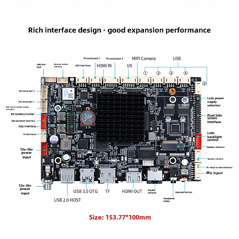 rk3588/3399/3568安卓主板工控双网口linux/ubuntu麒麟系统开发板
