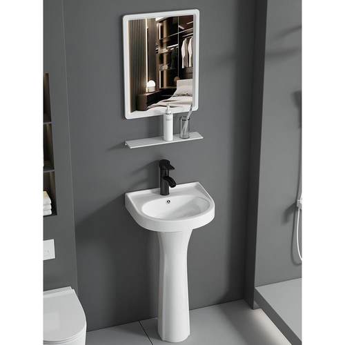 立柱盆落地式洗手盆陶瓷家用卫浴一体式小户型洗漱台卫生间洗手台