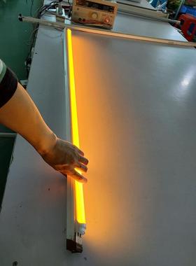 t8led防紫外线灯管黄光黄色抗UV固化无尘车间电子厂照明灯防曝光