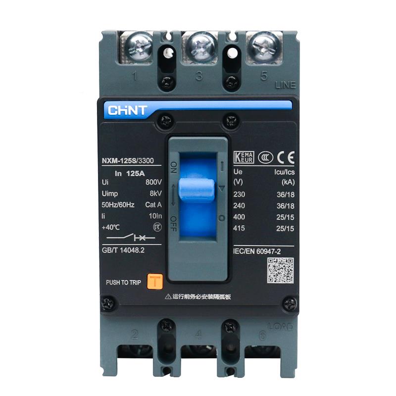 正泰塑壳断路器N3XM-250S/3珺乐光00空开关635A三相三线12A250A3